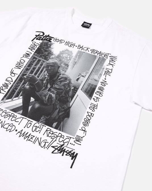 PATTA X STUSSY RESPECT TEE BLANCA