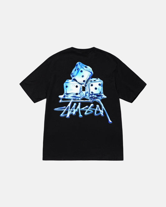 STUSSY MELTED BLACK T-SHIRT