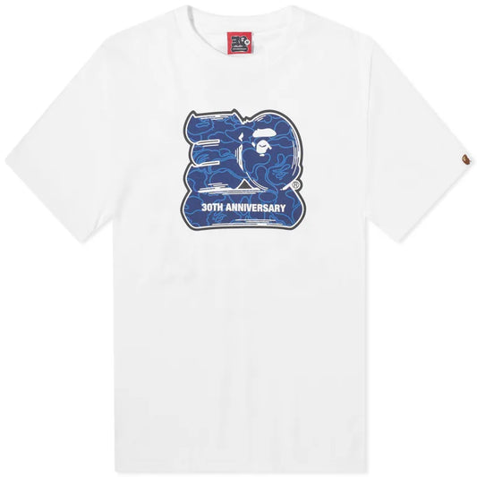 A BATHING APE 30TH ANNIVERSARY T-SHIRT AZUL