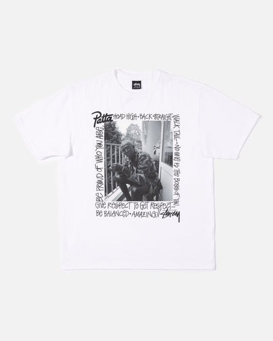 PATTA X STUSSY RESPECT TEE BLANCA - JEFA SNEAKERS MADRIDCAMISETAS